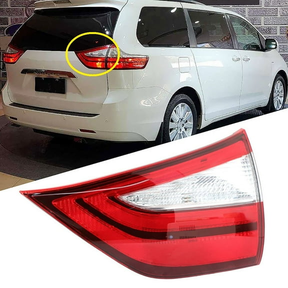 OTTULUR Tailgate Light Lamp Housing Assembly (Rear Right Passenger Side) Fit for Toyota Sienna 2015-2020