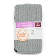 thumbnail image 2 of Wonder Nation Girls Cable Knit Tights, 2-Pack, Sizes S-L, 2 of 4