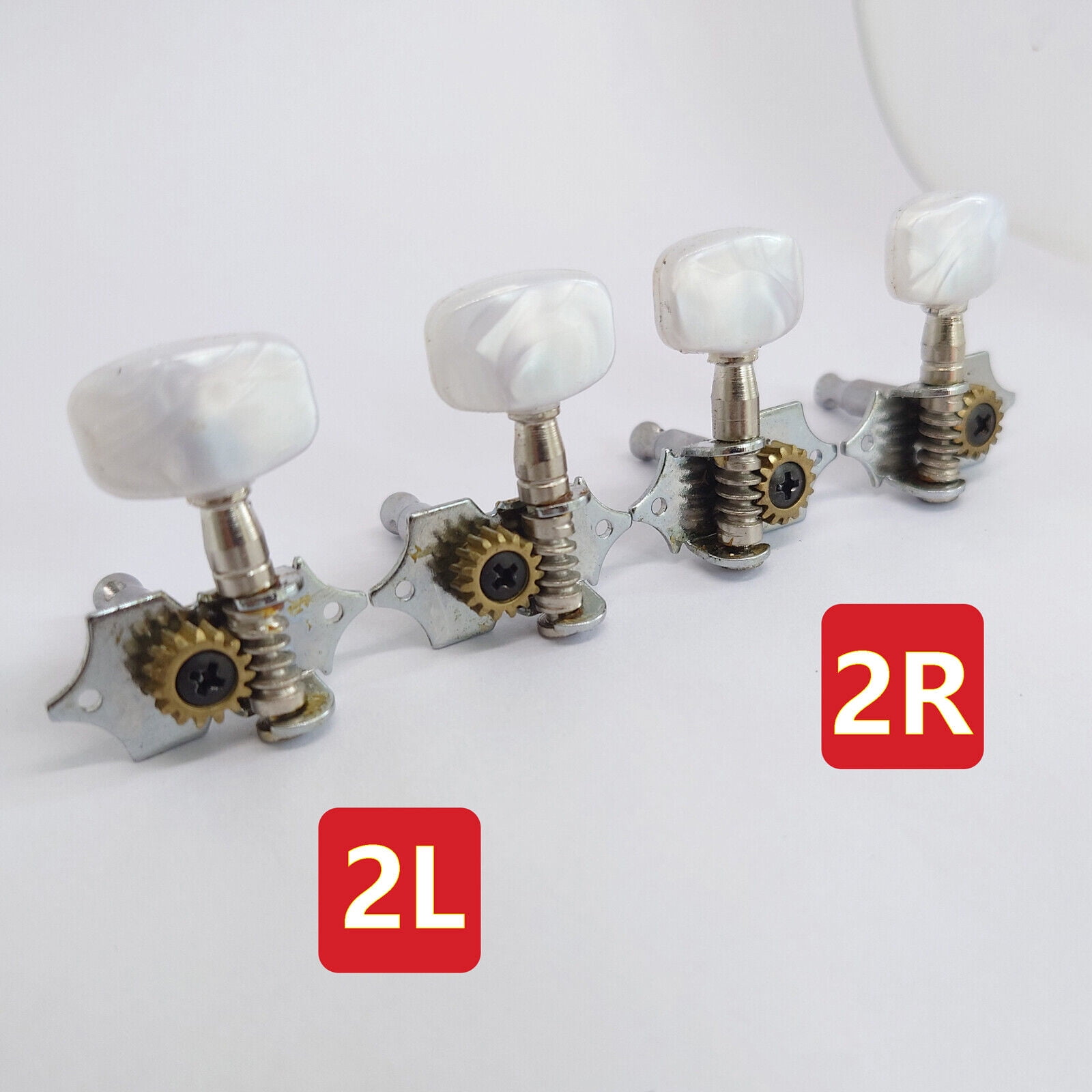 Bass Tuners Open Gear Machine Heads Tuning Pegs Chrome for P Bass J Bass Guitar Replacement Parts