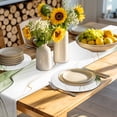 thumbnail image 4 of Marble Sage Green Round 15 Inch Placemats Set of 8, Gold White Modern Gradient Ocean Wavy HeatResistant Non Slip Place Mats for Dining Table, Wipeable Braided Kitchen Table Mats for Housewarming, 4 of 9