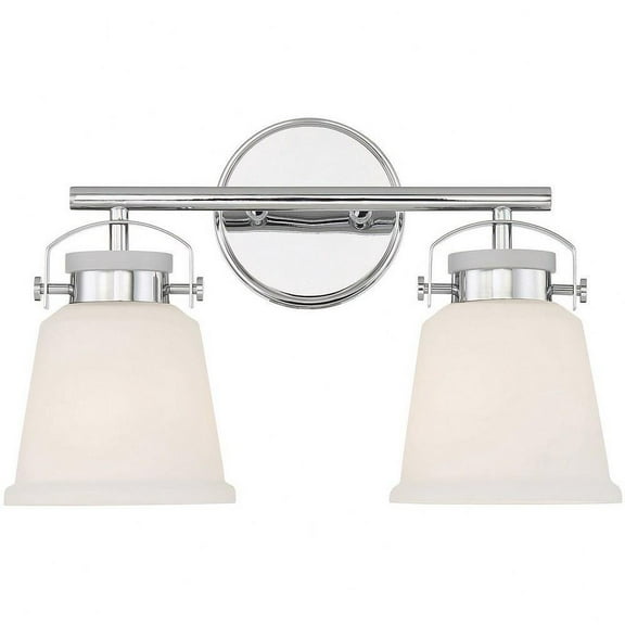 2 Light Vanity Light in Transitional Style-10.5 inches Tall and 16 inches Wide-Polished Chrome Finish Bailey Street Home 159-Bel-4636337