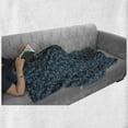 thumbnail image 6 of Nature Soft Flannel Fleece Throw Blanket, Hand Drawn Style Ginkgo Biloba Leaves and Dots on Dark Blue, Cozy Plush for Indoor and Outdoor Use, 50" x 70", Mint Green Dried Rose, by Ambesonne, 6 of 6
