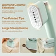 thumbnail image 4 of Newbealer Portable Steamer for Clothes, Leak-Proof Handheld Garment Steamer & Iron,15s Fast Heat-up, 120ml Compact Water Tank, Lightweight for Suitcase & Carry-on,Mint Green​, 4 of 8