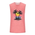 thumbnail image 4 of Camiseta sin mangas de cuello redondo para hombre, informal, a la moda, con estampado, deportiva, de poliéster, 4 of 5