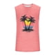 thumbnail image 4 of Camiseta sin mangas de cuello redondo para hombre, informal, a la moda, con estampado, deportiva, de poliéster, 4 of 5