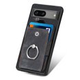 thumbnail image 4 of Feishell for Google Pixel 7 Wallet Case with Elastic Card Holder,Premium PU Leather Shockproof TPU Bumper 360° Rotation Finger Ring Holder Kickstand Anti-Scratch Protective Phone Case,Black, 4 of 6