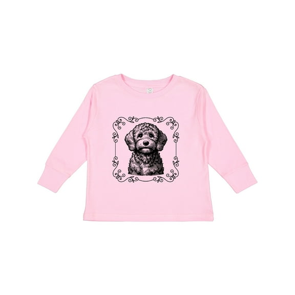 Inktastic Labradoodle Puppy Dog Girls Long Sleeve Toddler T-Shirt