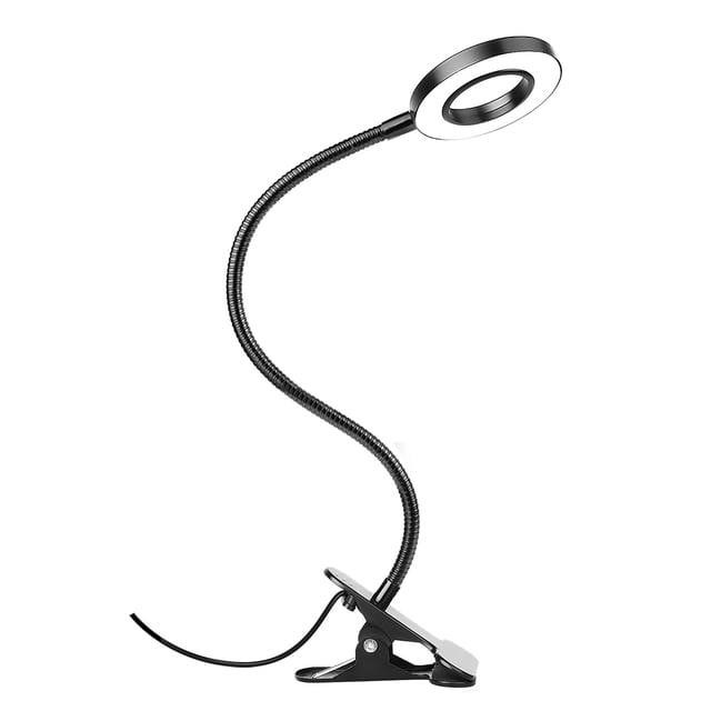 Lámpara LED con clip Woputne, 3 modos y 10 niveles de brillo