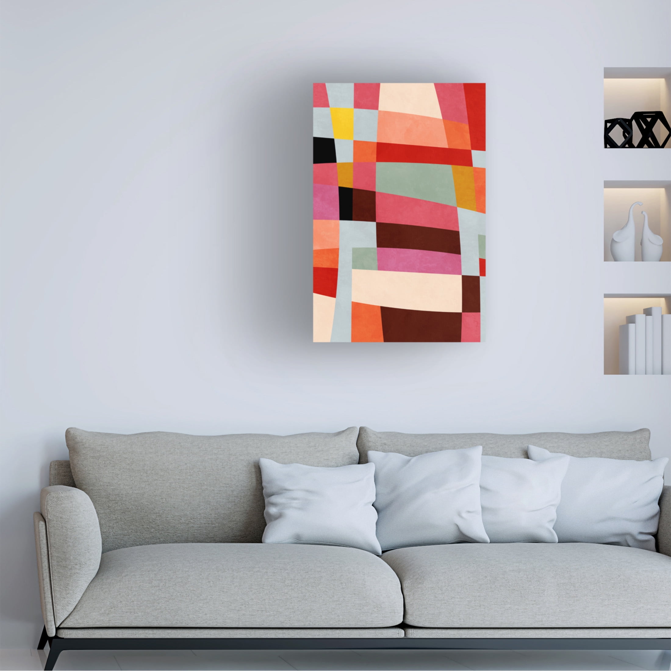 Trademark Fine Art Ana Rut Bre Warm Colors Bauhaus Geometry4 Canvas Wall Art