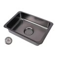 thumbnail image 1 of Fregadero de mesa para camping, lavabo de acero inoxidable de un solo cuenco, fregadero de mesa de cocina para cocina, interior, exterior, barbacoa,, 1 of 7