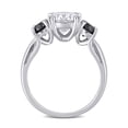 thumbnail image 5 of Everly Women's Created Moissanite and Black Diamond 10K White Gold Engagement Ring, 5 of 7