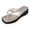 Silver, variant on Womens Arch Support Wedge Flip Flops Square Toe Rubber Platform Thong Sandals Ladies Comfortable Walking Slide Shoes Size 7 Gold