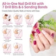 thumbnail image 5 of Sentryse Electric Nail Drill Machine 45000RPM Professional Rechargeable Nail File with LCD Display & Base & 7 Bits, Nail Drill Kit for Manicure, Pedicure, Acrylic Nails Gel Polishing, Pink, 5 of 11