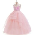 thumbnail image 4 of Glinda Costume for Girls Halloween Cosplay Dress Birthday Gown, 6-7Y, 4 of 9