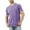 Purple, variant on Men's Solid Color Round Neck Short Sleeve T-Shirt - Lightweight Elastic, Loose Casual, Business/Sports, Polyester, Comfortable Fit