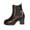 Brown, variant on Women Boots Chunky Heel Round Toe Ankle Short Boots Casual Winter Warm Short Boots Solid Color Shoe for Women's Trendy Black 9