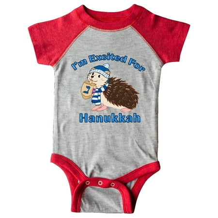 

Inktastic Hanukkah Hedgehog I m Excited For Hanukkah Gift Baby Boy or Baby Girl Bodysuit
