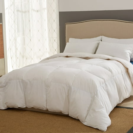 Puredown All Season White Goose Down Fiber Gusseted Comforter, King