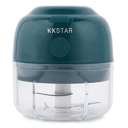 

100Ml Electric Mini Food Garlic Grinder Press for Nut Meat Fruit Rechargeable(Green)