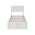 thumbnail image 6 of AFI Berkshire Twin XL Wood Low Profile Platform Bed with Matching Footboard, White, 6 of 9