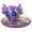 Purple Gold, variant on POZA Inflatable Axolotl Pool Float Tube - Sparkly Confetti-Filled Swim Lounger Float, UV-Resistant Vinyl Purple Gold Floating Pool Ring for Beach, Lake, Animal Swim Ring for Kids, Adults - 36 Inches