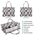 thumbnail image 2 of Large Capacity Tote Bag,Baseball Patchwork Pattern Handbag Fashion Luxury Tote Bag,15.7"x13"x 5.1" Inches,Laptop Compatible, 2 of 6