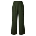 thumbnail image 3 of AINIYS Women's Cargo Pants Low Waist Baggy Pants Travel Casual Trendy Stretchy Wide Leg Hiking with Pockets Army Green L, 3 of 6