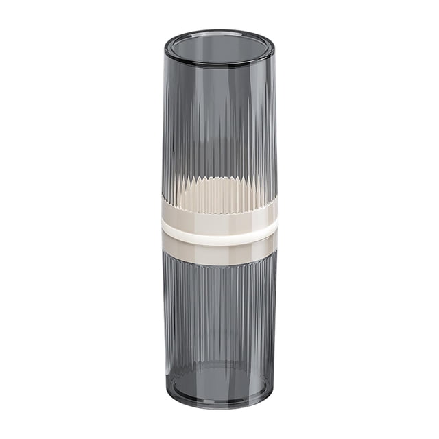 Vaso para enjuague bucal, ligero, para viajes de negocios y hoteles. Negro transparente