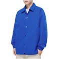 thumbnail image 1 of Pisexur Jackets for Men Man Light Ripe Wind Easy Flip Collar Flight Jacket Leisure Time Tops Loose Coat Fall Jackets Windbreaker Jacket Trench Coat for Men, 1 of 1