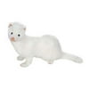Pack of 3 White Handcrafted Plush Ferret Stuffed Animals 12.5"