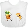 thumbnail image 3 of Inktastic Pineapple Chasing Pizza Boys or Girls Baby Bib, 3 of 4