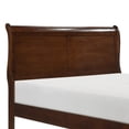 thumbnail image 3 of Gage Traditional Queen Sleigh Bed, Wood Frame, Rich Brown Cherry Finish- Saltoro Sherpi, 3 of 5