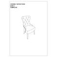 thumbnail image 7 of 1pc Dining Chair In Beige, With Button Tufting, Nailhead Trim, Curved Back For Room Beige Wingback, Design, 7 of 7