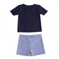 thumbnail image 3 of AJZIOJIRO Toddler Boys Bathing Suits Swimwear Set 2-Piece Short Sleeve Rash Guard Swimsuit and Swim Trunks Set Sunsuit UPF 50+, 3 of 7
