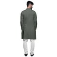 thumbnail image 3 of Atasi Solid Indian Fashion For Men Cotton Slub Button Down Kurta For Men, 3 of 6
