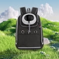 thumbnail image 3 of Mochila de viaje para gatos Mochila transpirable para mascotas al aire libre Gran capacidad (Negro), 3 of 7