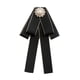 thumbnail image 3 of Broche de lazo para mujer, elegante, a la moda, regalo, cinta, lazo, accesorios para ropa Negro, 3 of 9