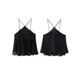 thumbnail image 2 of Tops con tirantes y flores en 3D para mujer, ropa sin mangas con cuello en V y espalda descubierta, holgada, a la moda, 2024, 2 of 5