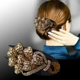 thumbnail image 6 of Fashion Design Retro Temperament Lady Rhinestone Colorful Duckbill Clip Korean Style Hair Clip Hair Accessories Women Hair Claw D, 6 of 8