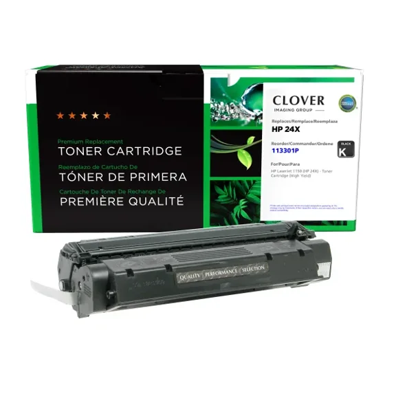 Remanufactured Clover Imaging High Yield Toner Cartridge compatible with HP 24X (Q2624X)