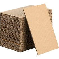 Corrugated Cardboard Sheets 4 x 6 inch, 1/8" Thickened Flat Cardboard Pads for Packaging - Mailing - Shipping - DIY Crafts - Art Projects - 50 Pack, Brown by GIXUSIL