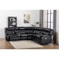thumbnail image 6 of Kingway Furniture Arvelli 100" Power Reclining Faux Leather Sectional in Black, 6 of 6