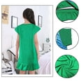 thumbnail image 5 of WIBACKER 3-8Y Toddler Girls Nightgowns Short Sleeve Nightdress Kids Nightie Dress Sleepwear - 1Pcs Green Mermaid, 5 of 6