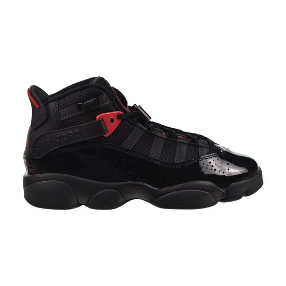 Jordan 6 Rings (GS) Big Kids' Shoes Black/Fire Red-Anthracite 323419-026