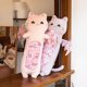 thumbnail image 5 of Almohadas suaves y grandes para abrazar, juguetes de peluche de gato con forma de flor de cerezo, gatito con alas de murciélago, almohadas enormes para dormir, regalo para niñas y niños, 5 of 5