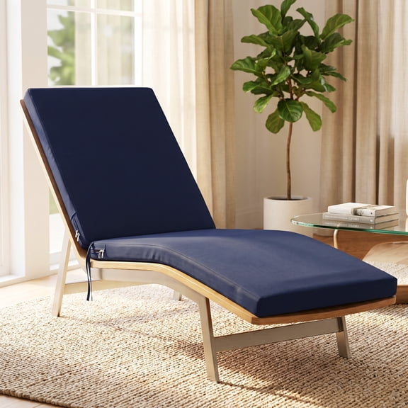 YEERSWAG 72x21x3 Inch Outdoor Chair Cushion Patio Chair Cushion Recliner Cushion Chaise Lounge Cushion Non Slip Beach Garden Furniture Cushion with Ties