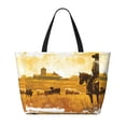 thumbnail image 2 of Easygdp Western Cowboy Ranch Bolsa de Viaje de Playa de Gran Capacidad, Bolsa Tote Perfecta para la Playa, Escapadas de Fin de Semana y Viajes, 2 of 7
