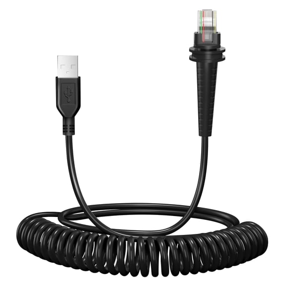 5M Barcode Scanner  USB Coiled Cable USB to RJ45 Cable CBL-500-300-S00 1900GHD 1900GSR 1902GSR 1300G 1450G Barcode Scanner USB Cables for Honeywell