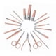 thumbnail image 2 of Kit de manicura juego de manicura 18 piezas de acero inoxidable portátil de oro rosa para tratamiento facial ANGGREK Otros, 2 of 7