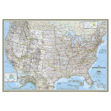 National geographic: united states classic wall map - laminated (36 x ...